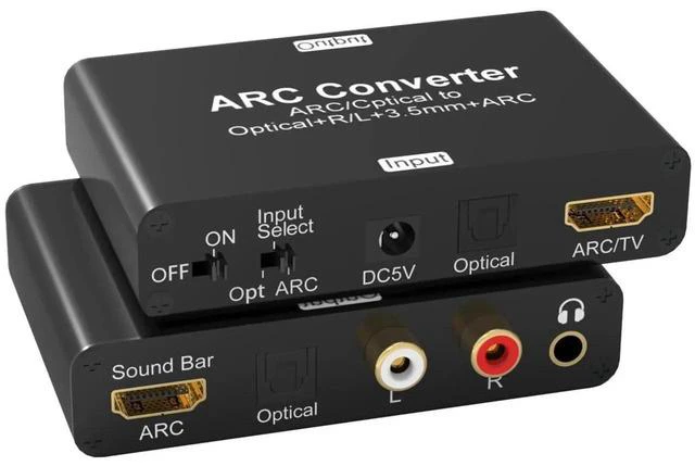 Main image of HDMI ARC Audio Extractor, 192KHz Digital to Analog Audio Converter with HDMI ARC, SPDIF/Optical, 3.5mm Jack and Stereo L/R Outputs TV, DAC Audio Converter