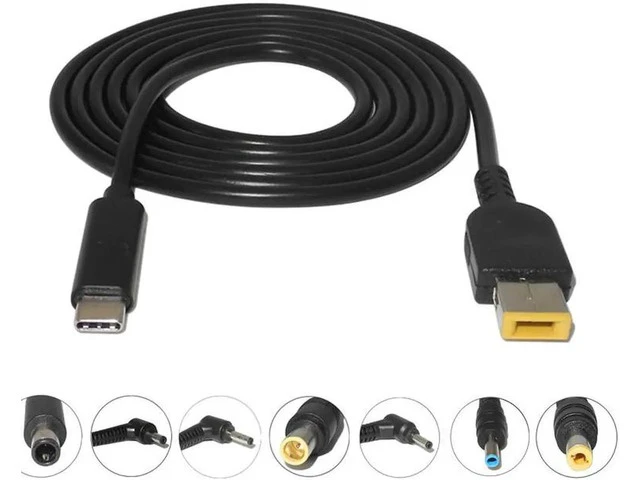 Alt view image 4 of 5 - Type C PD Charging Cable Cord Dc Power Adapter Jack Converter to 14 Plugs Male for Lenovo Asus Dell Hp Laptop Charger