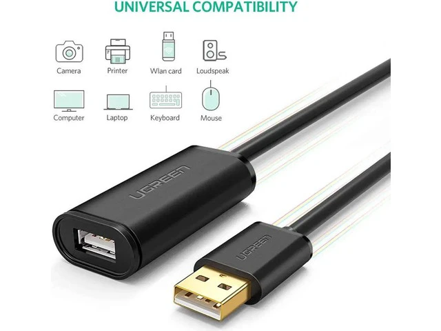 Alt view image 3 of 7 - USB Cable USB 2.0 Extension Cable - A-Male to A-Female USB Extender Cord 5000+ Bend Lifespan for Playstation, Xbox, Printer, Scanner, Camera, Keyboard, Hard Drive-30 Feet (10M)