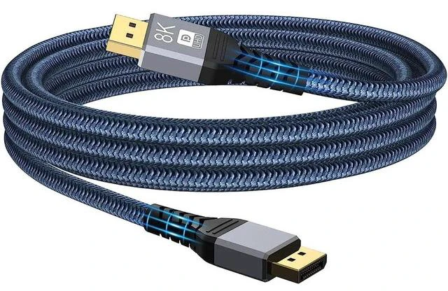 Main image of DisplayPort to DisplayPort Cable 8K DP1.4 Cable Nylon Braided (8K@60Hz 4K@120Hz 165Hz 144Hz),Ultra High Speed DP to DP Cable 33FT Compatible with Laptop PC TV Gaming Monitor