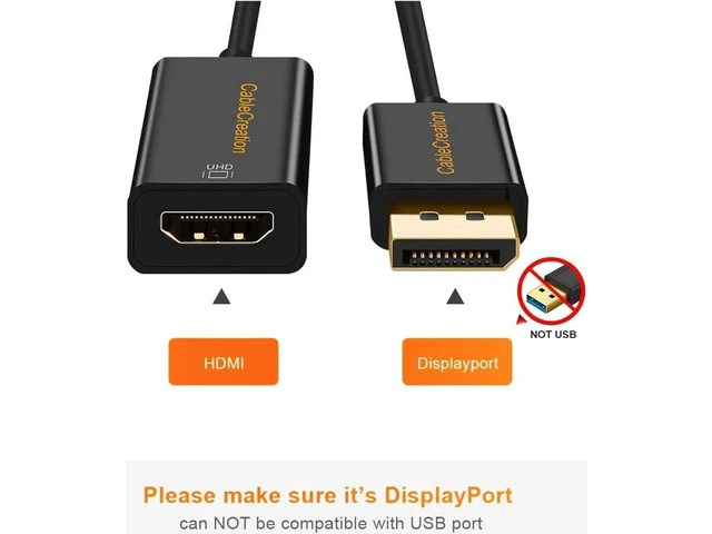 Alt view image 2 of 7 - Active DP to HDMI 4K 60Hz DisplayPort to HDMI Adapter Support UHD 4K @60Hz Audio/Video Eyefinity Multi-Screen Compatible Black