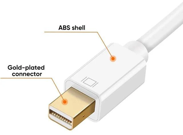 Alt view image 6 of 7 - 4K Mini DisplayPort to HDMI Adapter Mini DP(Thunderbolt Port Compatible) to HDMI AV HDTV Male to Female Adaptor for Mac Book Imac White Color