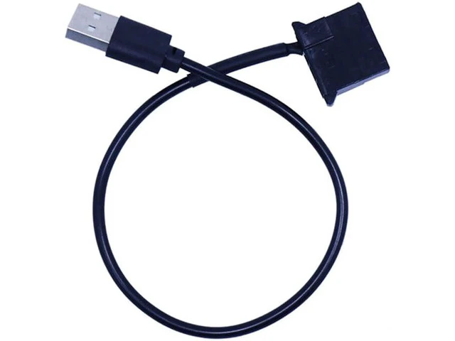 Alt view image 4 of 5 - 1pc USB To 4 Pin Molex Fan Power Cable Computer Case Adapter Cord 4Pin Female To 5V USB Male USB Adapter Cable
