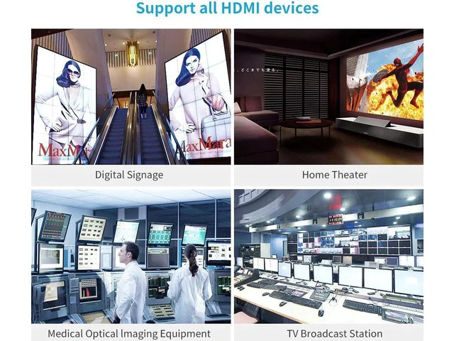 Alt view image 4 of 7 - VEGGIEG Fiber HDMI Cable 4K HDR 60Hz , HDMI Fiber Optic Cable 2.0 ARC, Dolby Vision, HDCP2.2, 18GBps, Compatible with Apple TV, Roku, Xbox, PS4, Projector-(1M,3.3ft)