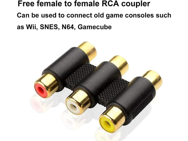 Alt view image 7 of 7 - RCA to HDMI Converter AV to HDMI Video Converter Compatible with Xbox Wii NES N64 PS ONE PS2 PS3 Sega Genesis VHS VCR DVD Players 1080P Composite to HDMI Video Converter Cable
