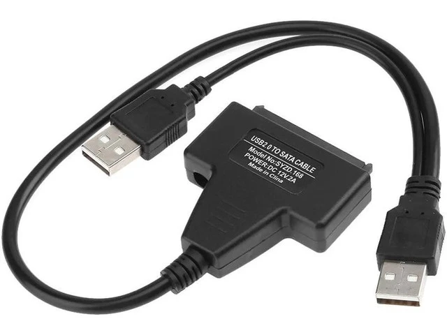 Alt view image 3 of 5 - to Dual USB3.0 2.0 Powered 22 Pin Hard Drive USB 3.0 Cable High Speed Adapter Cable for External 2.5 inch HDD SSD