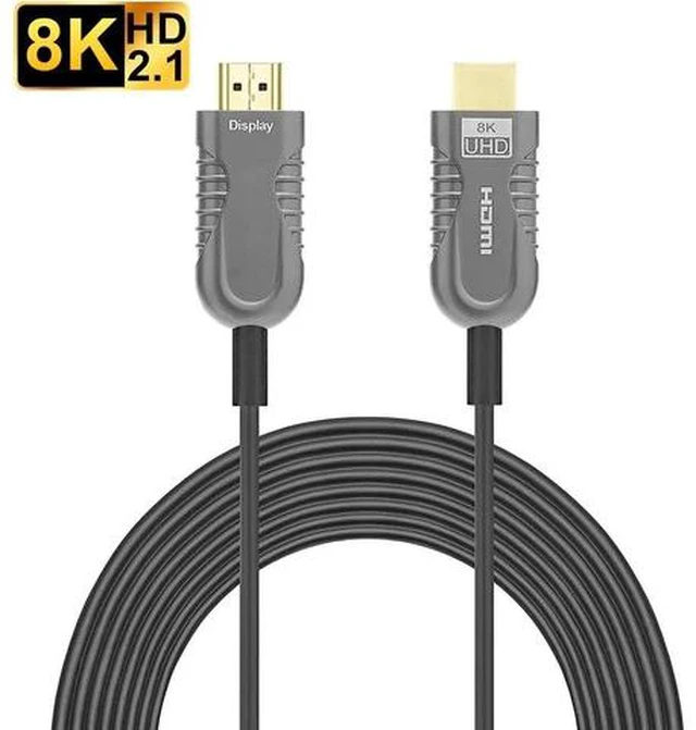Main image of 8K HDMI Fiber Optic Long Cable 33FT/10M, Ultra 48Gbps Unidirectional High Speed 3D 8K@60Hz 4K@120Hz 144Hz Braided HDMI Cord eARC HDR10 HDCP 2.2&2.3 Compatible with Roku TV/PS5/HDTV/Blu-ray