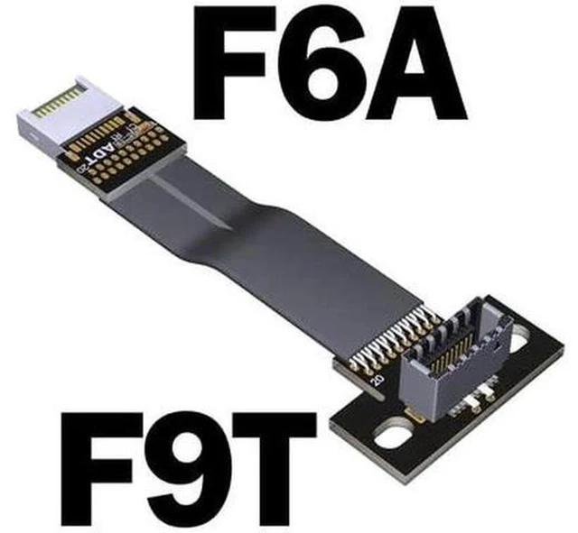 Main image of ADT-Link USB3.1 GEN2 Type-E to TypeE Extension Cable Internal USB 3.1 E Type Male to Female Cable w Screw Holes for Motherboard(F9T-F6A)(60cm)