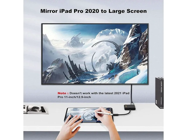Alt view image 4 of 6 - USB C to HDMI VGA Adapter Type C to VGA to USB C Thunderbolt 3 for Dual Monitor Adapter Compatible with iPhone 15 Plus/15 Pro Max Galaxy S22 Ultra MacBook Pro 2020 iPad Pro 2020