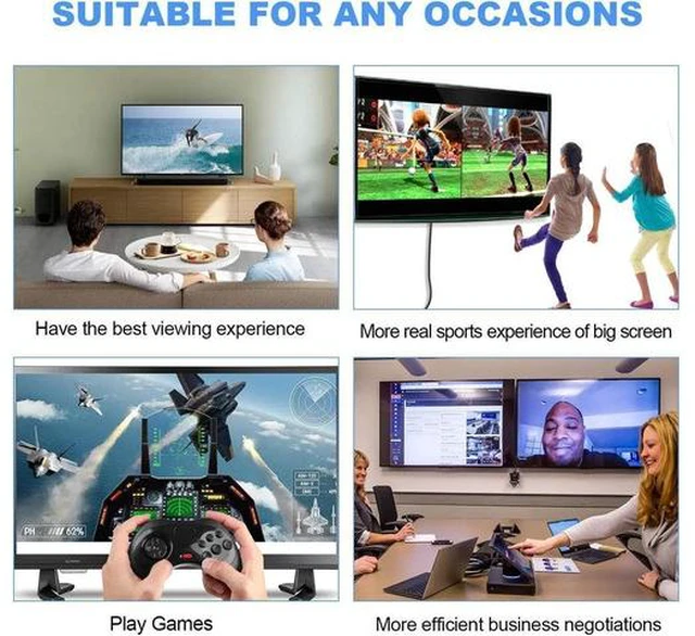 Alt view image 3 of 7 - 4K HDMI 120Hz Fiber Optic Cable, Ultra HD 8K HDMI Monitor Video Cable Supports 7680x4320, 48Gbps, 3D for PS4 SetTop Box HDTVs Projectors (10m 33ft )