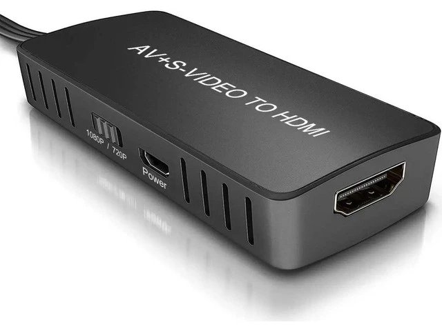 Alt view image 2 of 5 - RCA Composite Video and Svideo to HDMI Converter Resolution 1080P/ 720P Compatible with WII/WII U PS1/ 2/3 STB Xbox VHS VCR Blue-Ray DVD Players