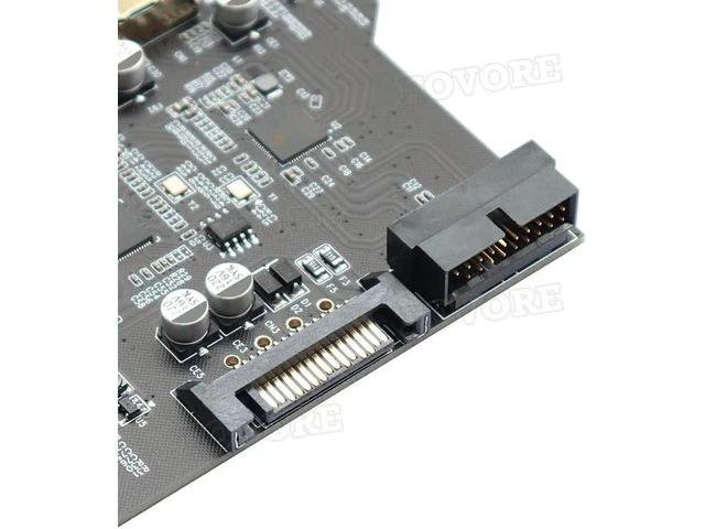 Alt view image 5 of 5 - Express USB 3.0 Expansion Card Adapter -E USB 3.0 HUB Controller with 15Pin Power Supply USB3.1 Type-C E Extender Card