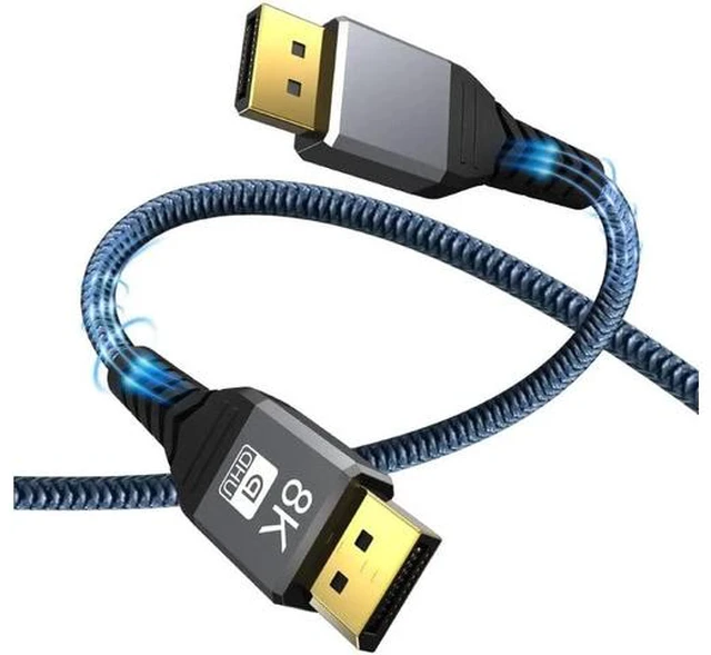 Main image of DisplayPort Cable 1.4, 8K 33FT DP Cable 32.4Gbps 8K@60Hz HBR3 4K@60Hz/144Hz/120Hz 5K@60Hz 1080P@240Hz Support FreeSync G-Sync HDR10 Display Port for Gaming Monitor Graphics Card