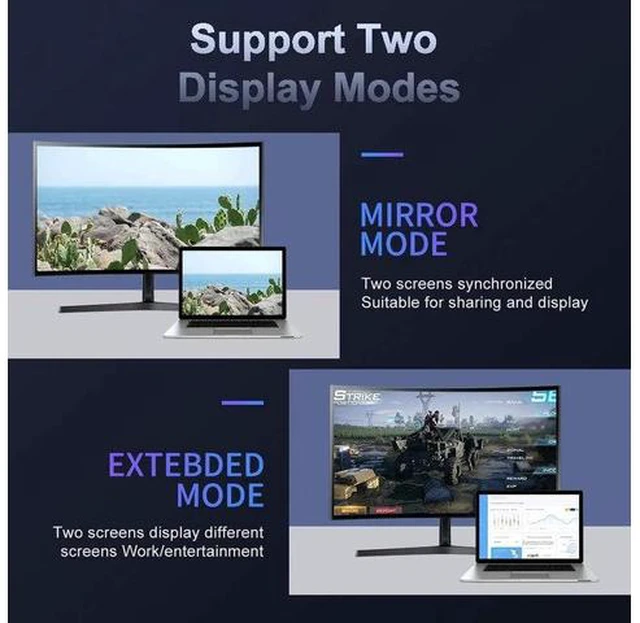 Alt view image 7 of 7 - DisplayPort Cable 1.4, 8K 33FT DP Cable 32.4Gbps 8K@60Hz HBR3 4K@60Hz/144Hz/120Hz 5K@60Hz 1080P@240Hz Support FreeSync G-Sync HDR10 Display Port for Gaming Monitor Graphics Card