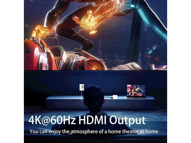 Alt view image 4 of 7 - USB C to HDMI Adapter Type C to 4K HDMI Adapter with 100W PD Multiport Digital AV Converter for MacBook Pro/air iPad Pro/air iPhone 15/16 Tablets Switch and More USB-C Devices