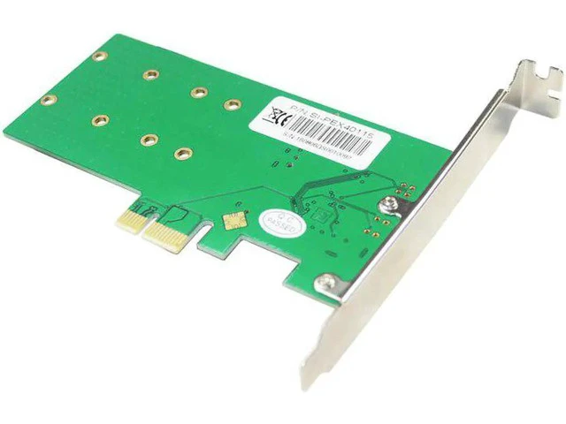 Alt view image 3 of 5 - On Cards PCIE to M2 Adapter M.2 NGFF TO PCI Express PCIE X1 Adapter Dual Port B Key Card Supports 2230 2242 2260 2280 M2 SSD