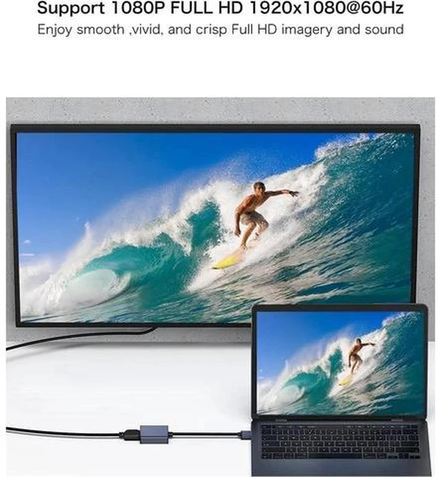 Alt view image 7 of 7 - USB to HDMI Adapter USB 3.0/2.0 to HDMI for Multiple Monitors 1080P Compatible with Windows 7/8/10/11Grey