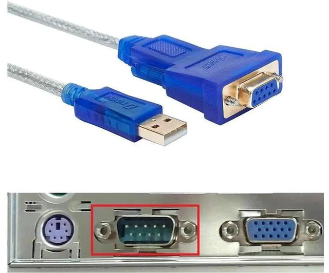 Main image of USB to Serial Adapter 10 ft USB to RS232 DB9 Female Cable COM Port with FTDI Chipset Supports Windows 11 10 8 7 Mac Linux