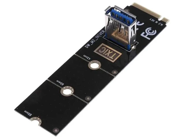 Alt view image 4 of 6 - M.2/NGFF to USB3.0 Port t Adapter Graphic Card Cable Extender Adapter Card Mining Riser Card Extension Line for Bitcoin Miner
