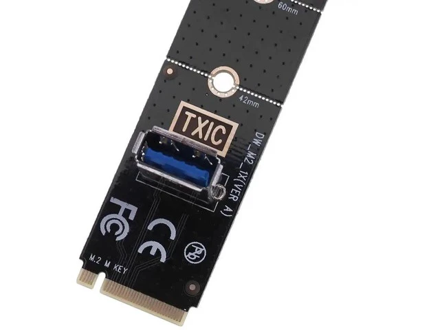 Alt view image 2 of 6 - M.2/NGFF to USB3.0 Port t Adapter Graphic Card Cable Extender Adapter Card Mining Riser Card Extension Line for Bitcoin Miner