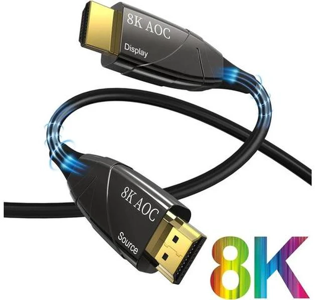 Main image of HDMI 2.1-compatible AOC Optical Cable male to male HDMI 8K @60HZ HDR 3D HEC CEC HDCP 2.2 for HDR TV Laptop PS3 Projector Compute-16FT