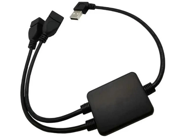 Alt view image 5 of 6 - USB 2.0 A Male plug to 2 dual USB A Female jack Y splitter Hub adapter Cable 0.3m with Chip