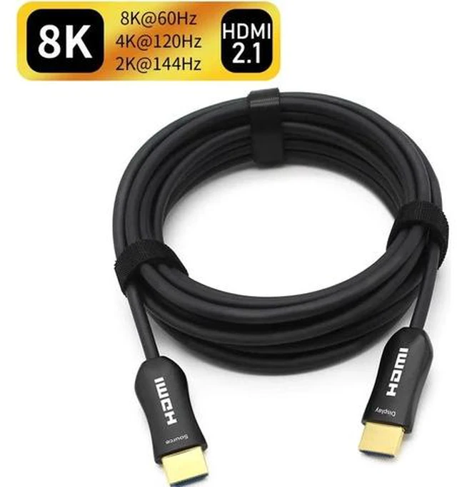 Main image of 8K HDMI2.1 Fiber Optic Cable 8K@60Hz,4K@120Hz,Utra high Speed 48Gbps HDMI Male to Male HDMI Cable Compatible with Xbox PS5 PS4 Roku TV Stick Blu Ray Player(16Feet)