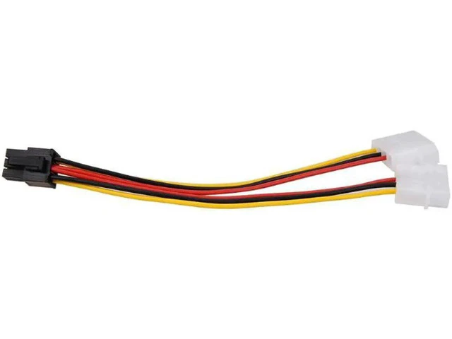 Alt view image 5 of 6 - 10PCS 2 IDE Dual 4pin Molex IDE Male to 6 Pin Female PCI-E Y Molex IDE Power Cable Adapter Connector for video cards Dropship