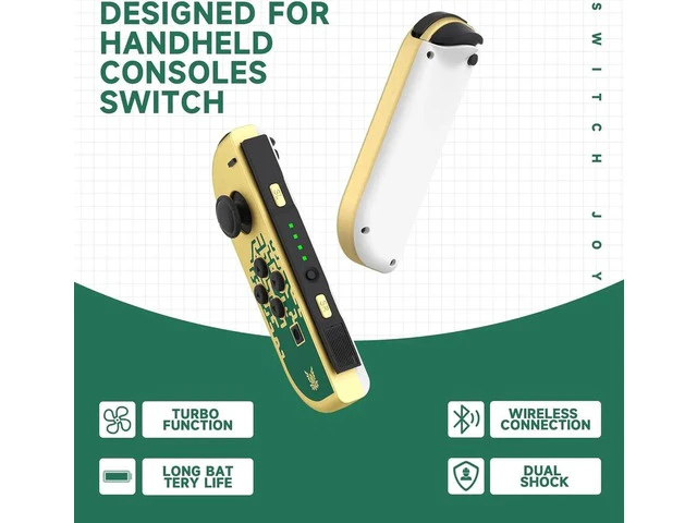 Alt view image 2 of 5 - Joy Cons for Switch Controllers, Wireless Replacement for Switch Joycons, Left and Right Switch Controllers Joycon Support Sports Dual Vibration/Wake-up/Motion Control