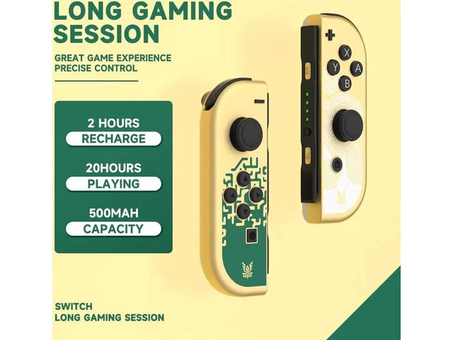 Alt view image 3 of 5 - Joy Cons for Switch Controllers, Wireless Replacement for Switch Joycons, Left and Right Switch Controllers Joycon Support Sports Dual Vibration/Wake-up/Motion Control