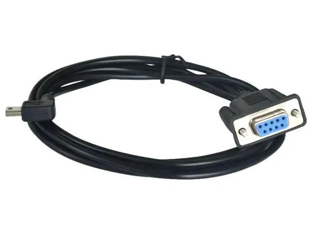 Alt view image 4 of 5 - Angled Mini USB 2.0 Male to RS232 DB9 9Pin Female Adapter Extension Cable 6Ft 1.8m