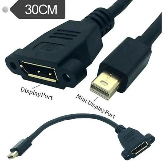 Main image of Cable Mini DisplayPort to DP Female Video Adapter Thunderbolt with Socket Panel Mount