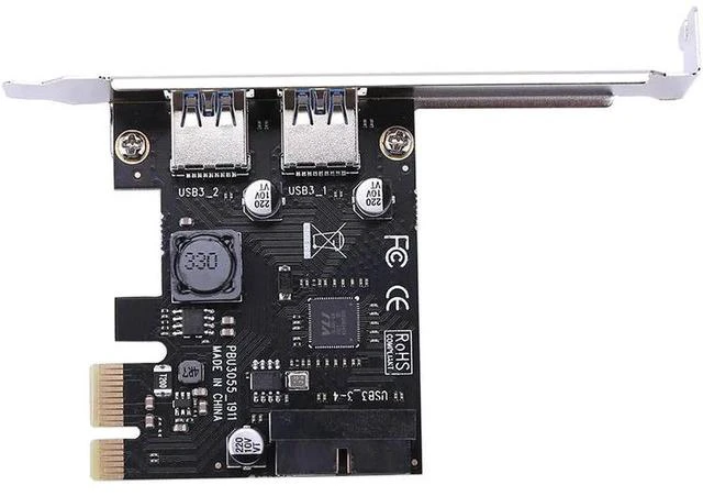 Alt view image 5 of 5 - 2 Port USB 3.0 PCI-e x1 Expansion Card PCI Express Adapter for Desktop