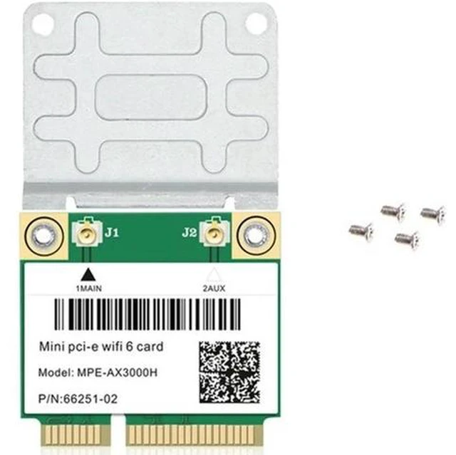 Main image of 6 MPE-AX3000H 2974Mbps Wireless Half Mini PCI-E Card Bluetooth 5.0 Dual Band 2.4G/5G Wlan Network Card Adapter