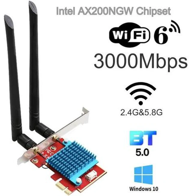 Main image of 6 AX200 Pro Wireless Adapter Dual Band 2.4Gbps PCIe Wifi Card AX200 Gigabit Network Card 802.11AX Bluetooth 5.0