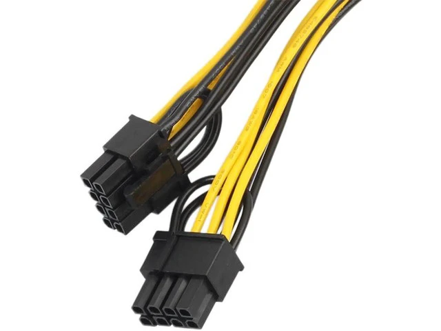 Alt view image 4 of 6 - 2xpci-e 6-pin To 2x 6+2-pin (6-pin/8-pin) Power Splitter Cable Pcie Pci Express