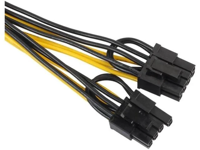 Alt view image 4 of 6 - 2xPCI-E 6-pin to 2x 6+2-pin (6-pin/8-pin) Power Splitter Cable PCIE PCI Express