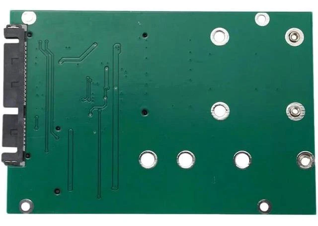Alt view image 3 of 5 - 2 in 1 Mini PCI-E 2 Lane M.2 And mSATA SSD To SATA III 7+15 Pin Adapter