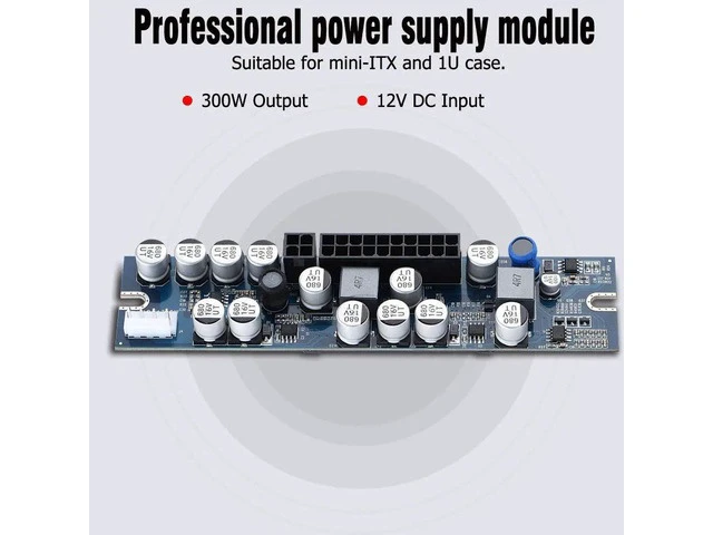 Alt view image 3 of 7 - Wendry Professional PC Power Supply Module, PC PSU DC 12V Input 300W Computer Power Supply Module with 24Pin Connect/AUX/SATA Cable Suitable for Mini-ITX and 1U Case