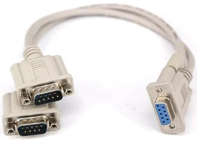Main image of Data Cable Male to Female for Cash Register POS Display Serial Cable Splitter Directly Connected COM 2 in 1 DB9 9Pin 1 to2 Rs232