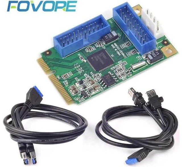 Main image of PCI-e USB 3.0 Adapter 4 ports PCI e to USB 3.0 adapter Expansion Card USB3.0 PCI e converter With Cable