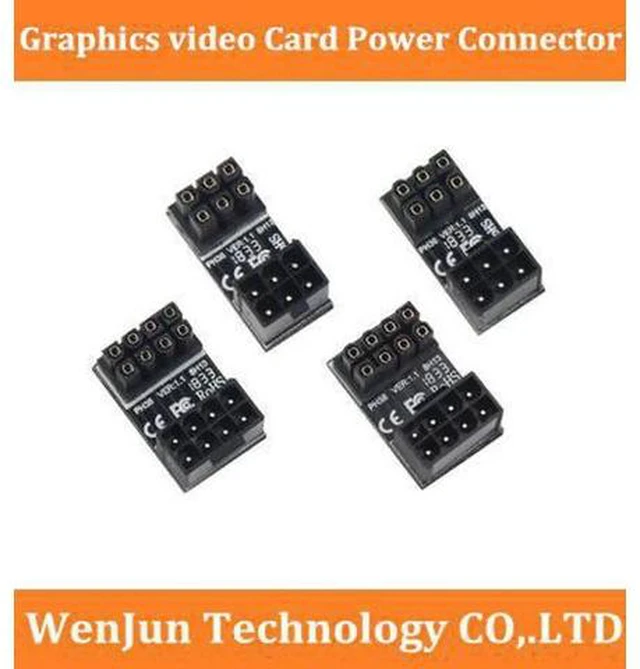Main image of quality Graphics video Card Power Connector 180 degree adapter with pcie PCI-e 6Pin 6-Pin 8Pin 8-Pin male female connecotor