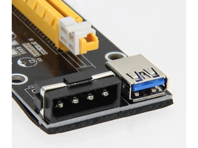 Alt view image 2 of 5 - 60cm USB 3.0 PCI-E Express Extender Riser Card Adapter SATA 15 -4Pin power cable for 1x 4x 8x 16x PCI-E slot of the motherboard