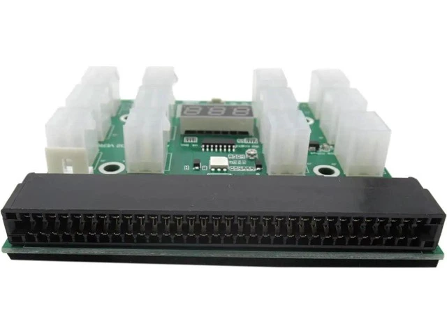 Alt view image 4 of 6 - Breakout Board Server Adapter PSU Power Supply HP 1200W GPU Mining w/ Cables