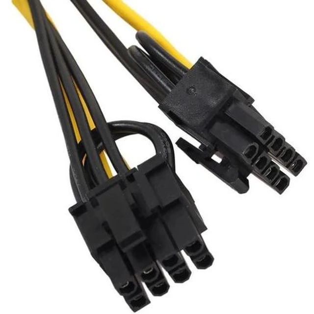 Alt view image 3 of 6 - 2xPCI-E 6-pin to 2x 6+2-pin (6-pin/8-pin) Power Splitter Cable PCIE PCI Express