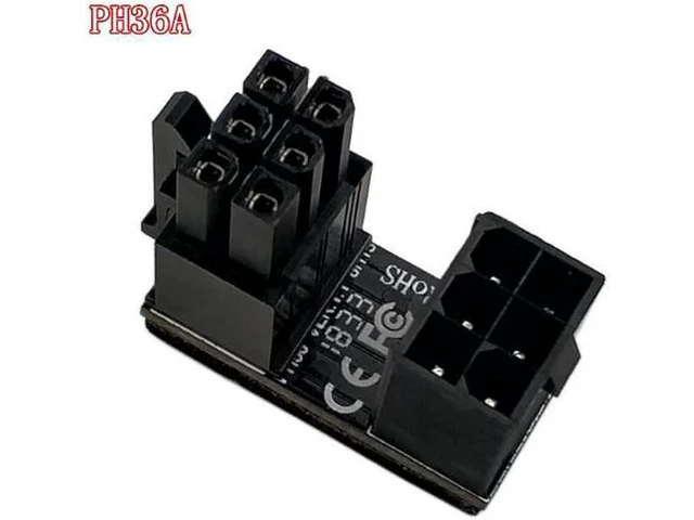 Alt view image 3 of 5 - quality Graphics video Card Power Connector 180 degree adapter with pcie PCI-e 6Pin 6-Pin 8Pin 8-Pin male female connecotor