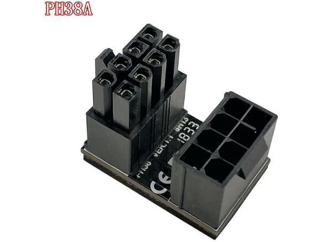 Alt view image 4 of 5 - quality Graphics video Card Power Connector 180 degree adapter with pcie PCI-e 6Pin 6-Pin 8Pin 8-Pin male female connecotor