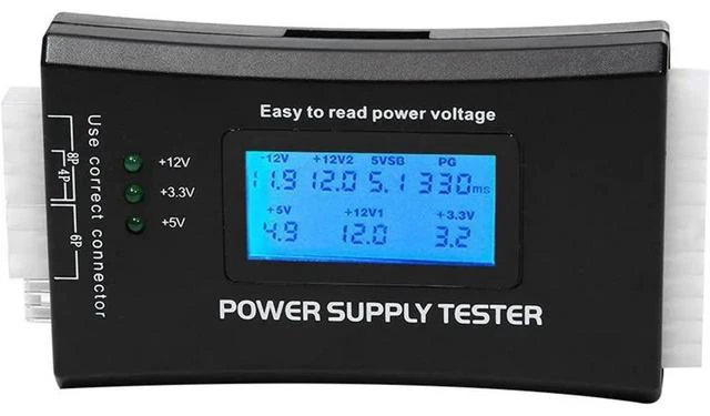 Main image of Bestyu Digital LCD Display PC Computer Power Supply Tester 20/24 Pin 4 PSU ATX BTX ITX SATA HDD Testers