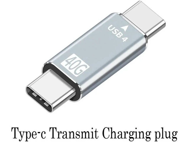 Alt view image 3 of 6 - USB 4.0 Type C Adapter USB C Male to Male Converter 40 Gbps Data Sync Adapter Type-C Extension Cable for Laptop Phone Tablet