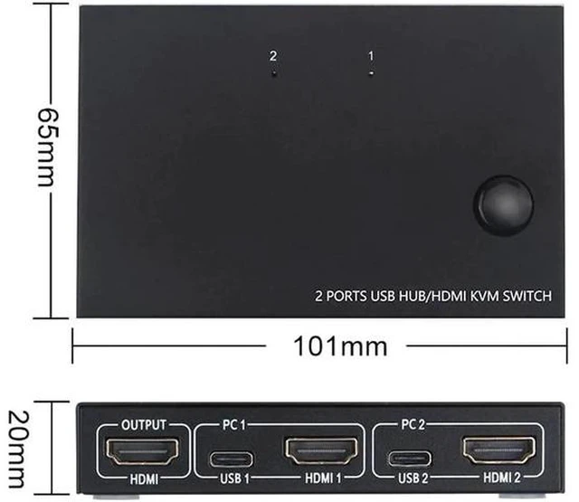 Alt view image 5 of 7 - 4 port KVM Switch 4K USB KVM Switcher 4 in 1 out 4KX2K/30HZ win10/8/mac os. PC laptop